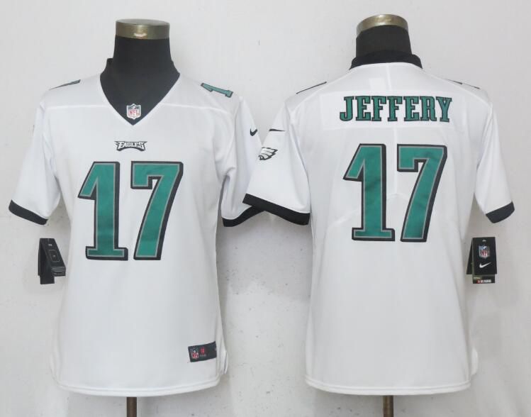 Women Philadelphia Eagles #17 Jeffery White Vapor Untouchable Playe Nike NFL Jerseys